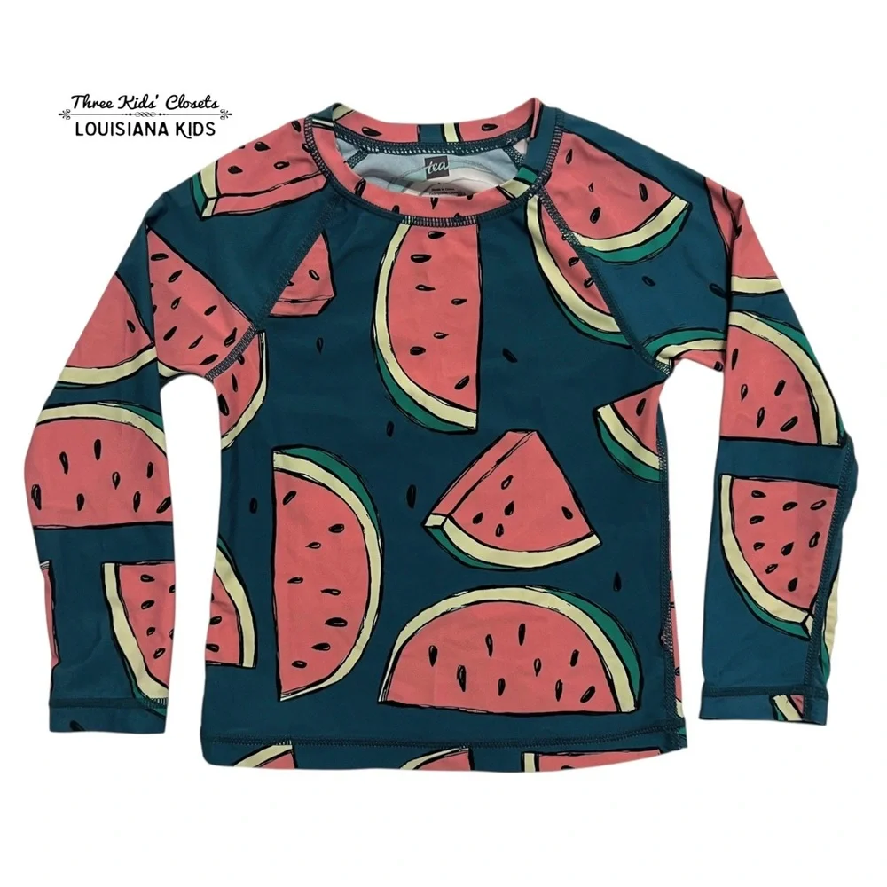Tea Collection 4Y Watermelon Rashguard Swim Shirt